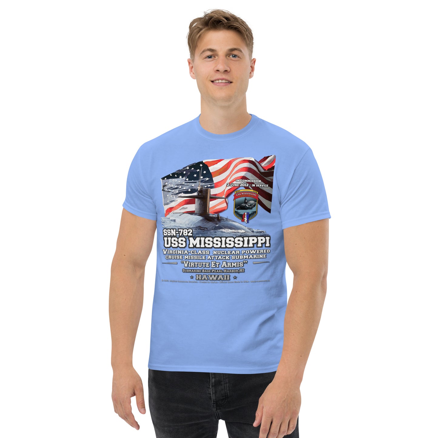 USS MISSISSIPPI SSN-782 Submarine Veterans T-Shirt, Comancha Navy Veterans T-shirts,