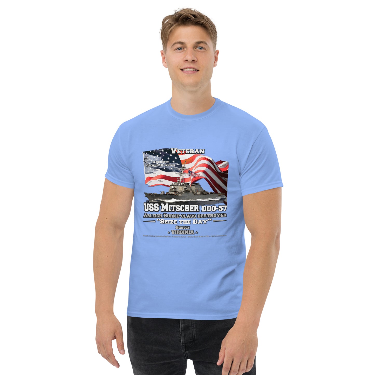 USS MITSCHER DDG-57 Destroyer Veterans T-Shirt