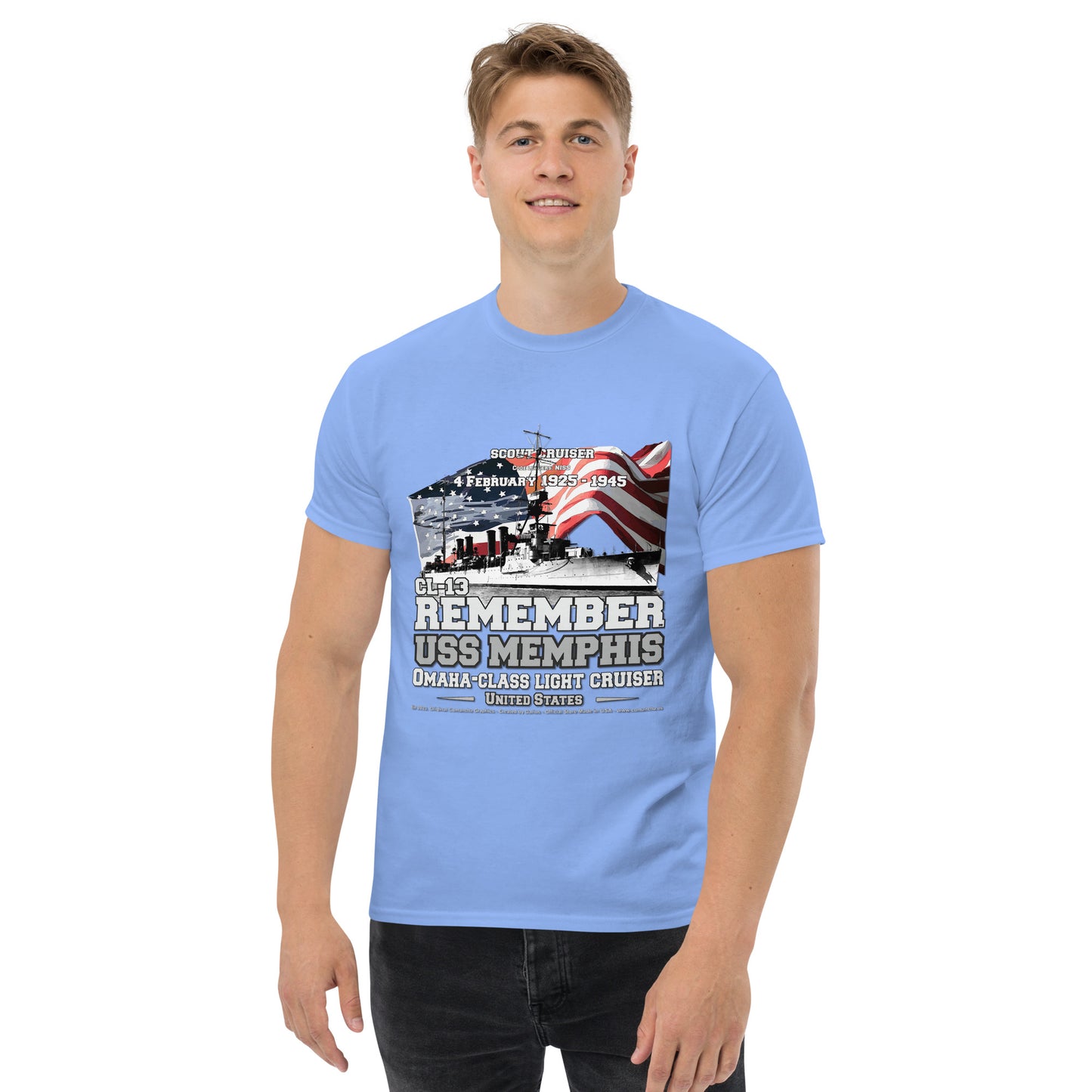 USS MEMPHIS CL-13 Light Cruiser T-Shirt