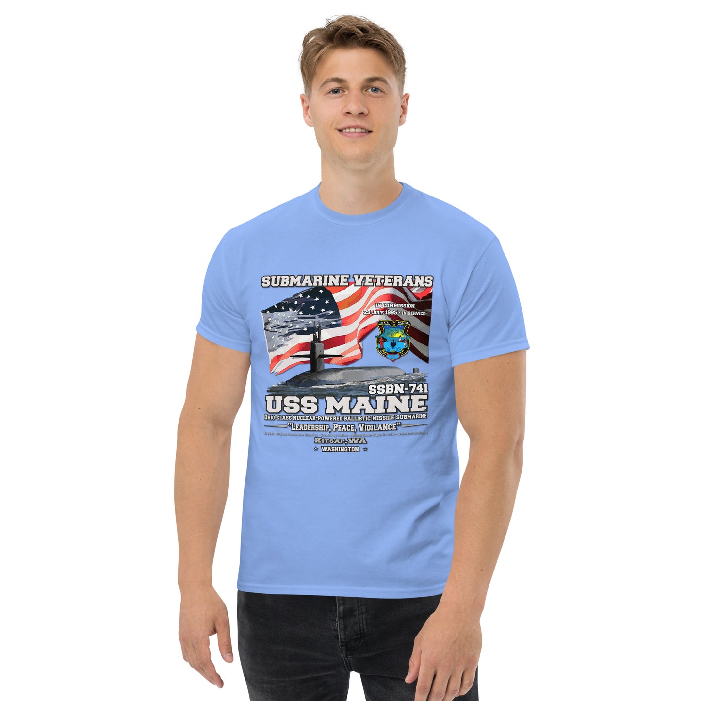 USS MAINE SSBN-741 Submarine T-Shirt