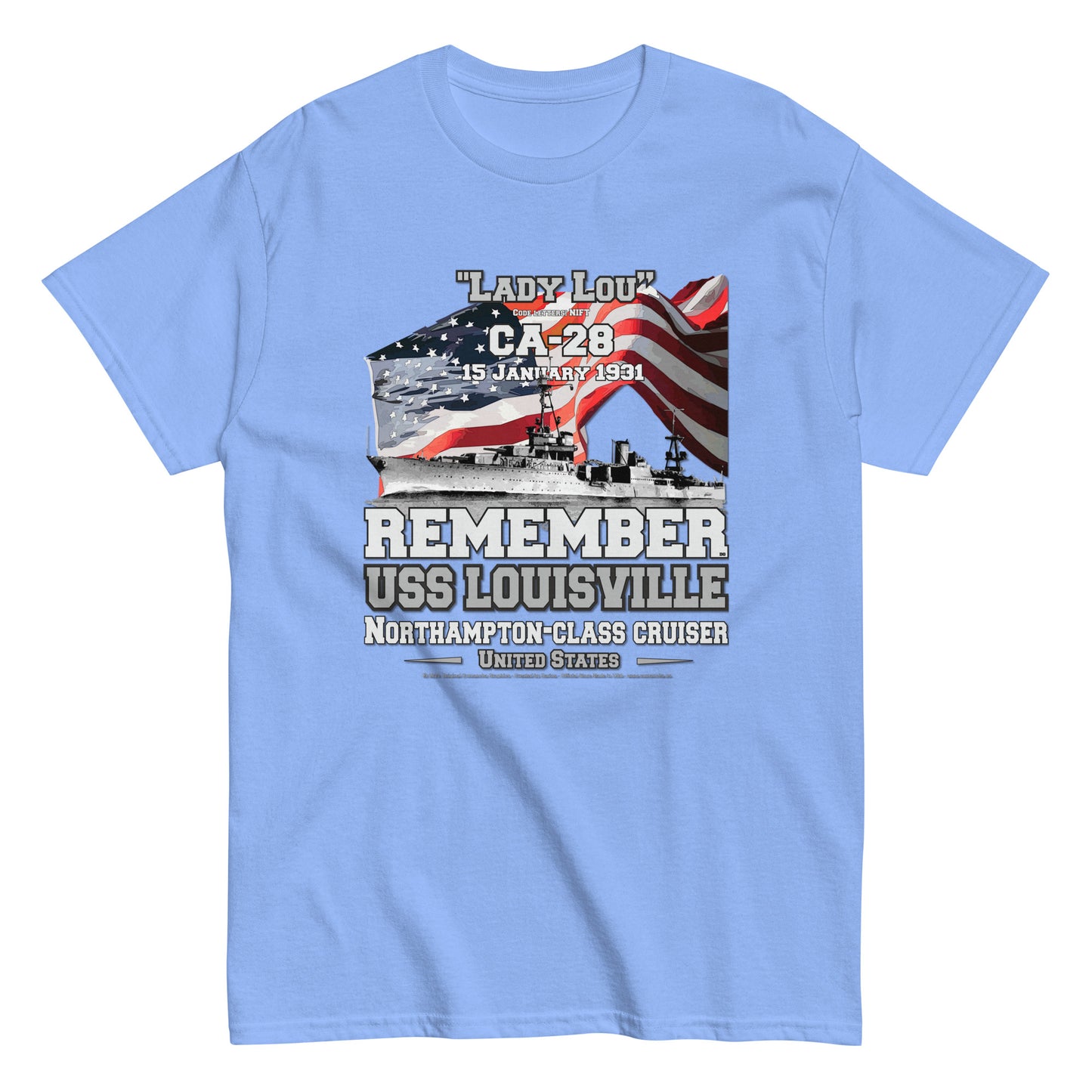 USS LOUISVILLE CA-28 Cruiser T-Shirt, Veterans Classic T-Shirt, Comancha T-shirts,