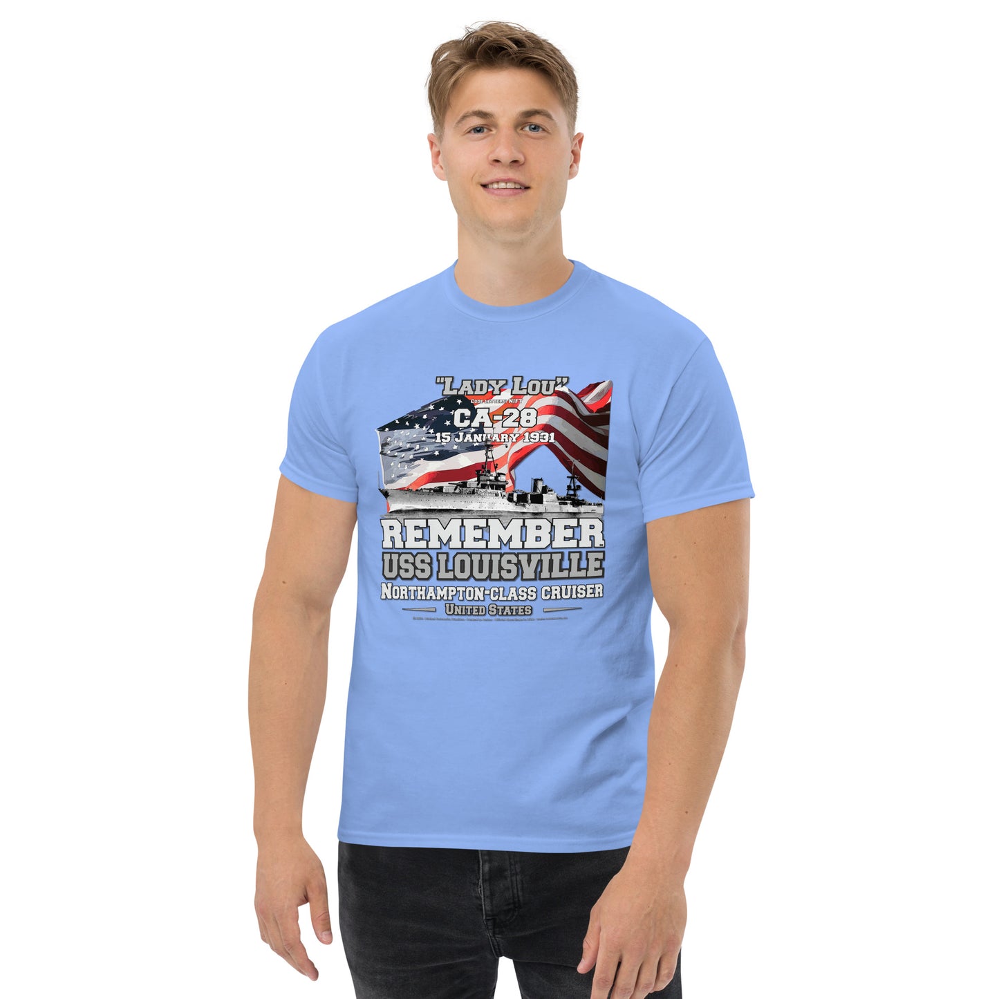USS LOUISVILLE CA-28 Cruiser T-Shirt