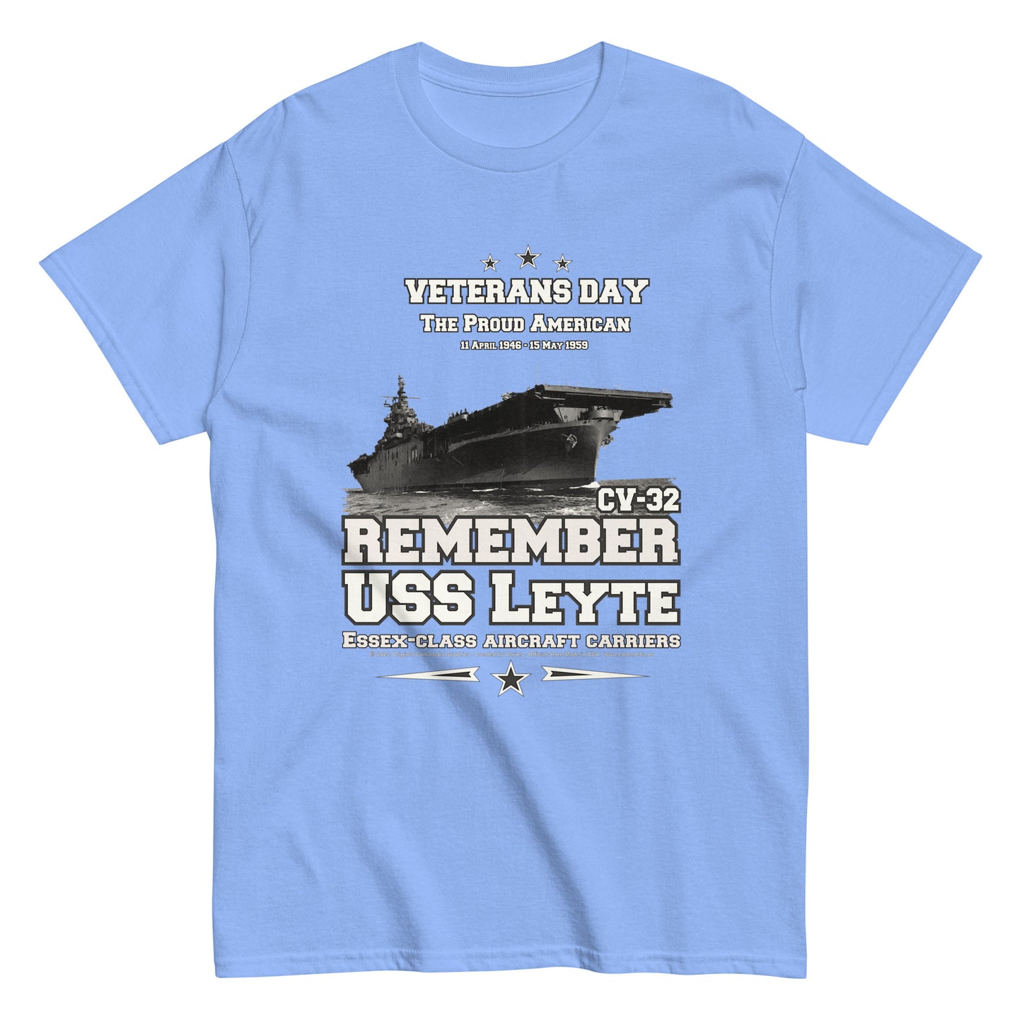 USS LEYETE CV-32 Aircraft Carrier Veterans T-Shirt, Comancha T-Shirts,