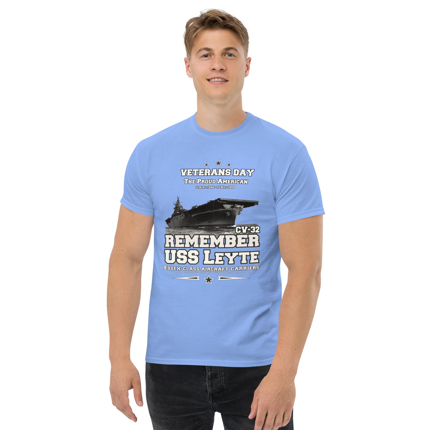 USS LEYETE CV-32 Aircraft Carrier Veterans T-Shirt