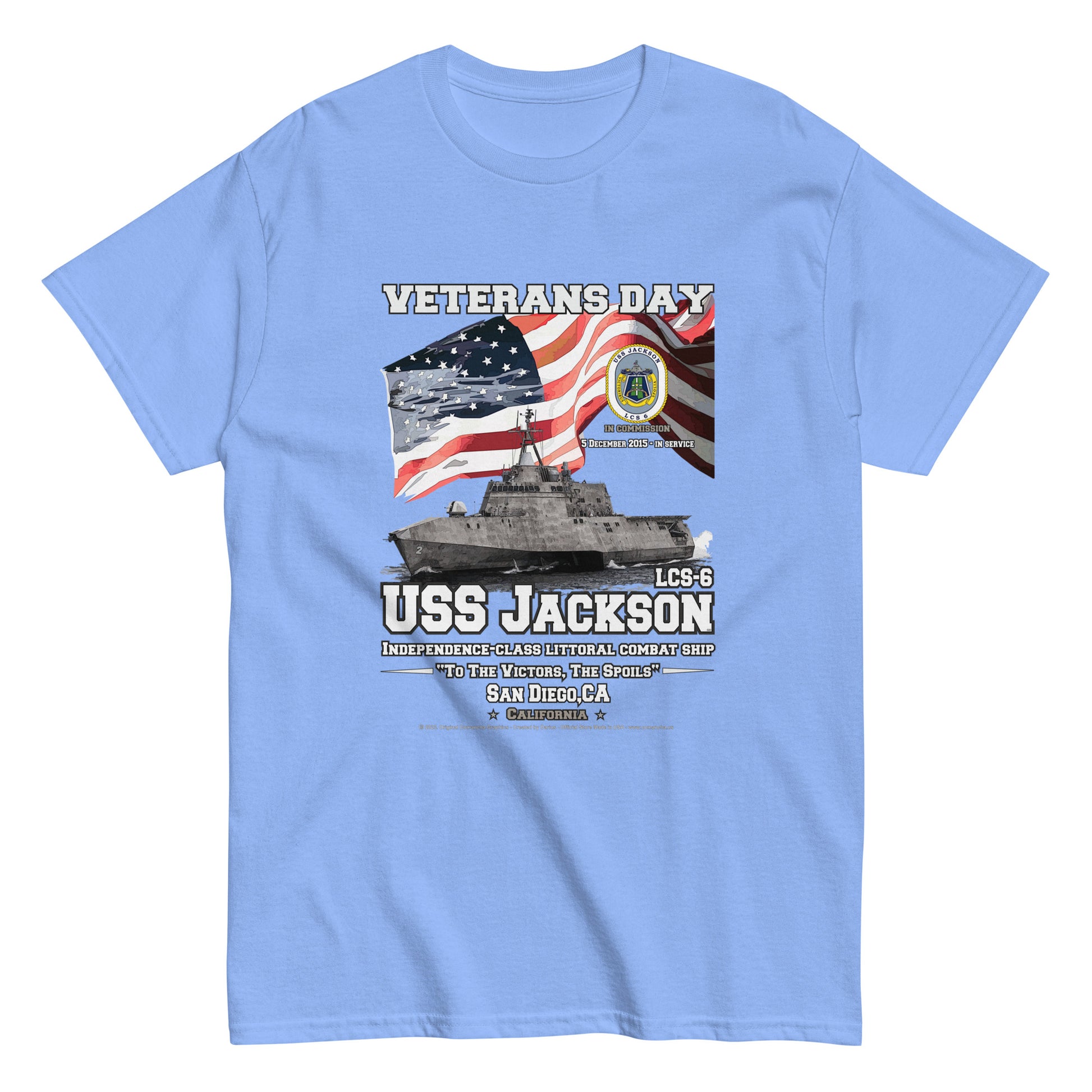 USS JACKSON LCS-6 T-shirt, US NAvy T-shirts, US navy Veterans Tees, USS JACKSON LCS-6 Littoral Combat Ship Classic T-Shirt, Comancha T-shirt,