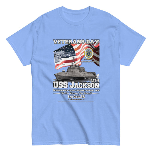 USS JACKSON LCS-6 T-shirt, US NAvy T-shirts, US navy Veterans Tees, USS JACKSON LCS-6 Littoral Combat Ship Classic T-Shirt, Comancha T-shirt,