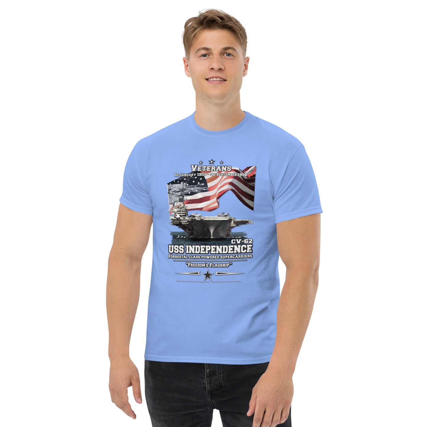 USS INDEPENDENCE CV-62 Aircraft Carrier t-shirt