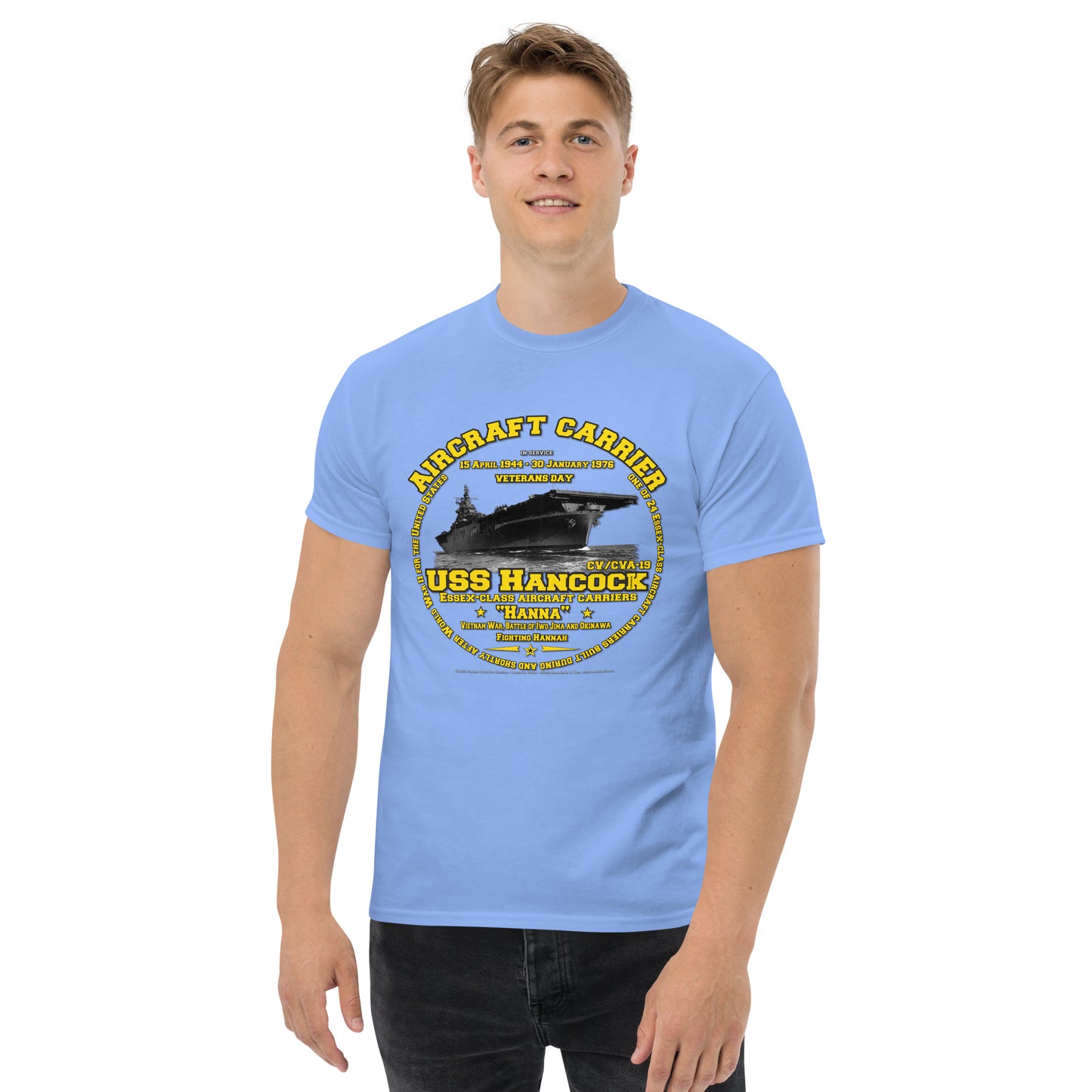 USS HANCOCK CVN-19 Aircraft Carrier T-shirt