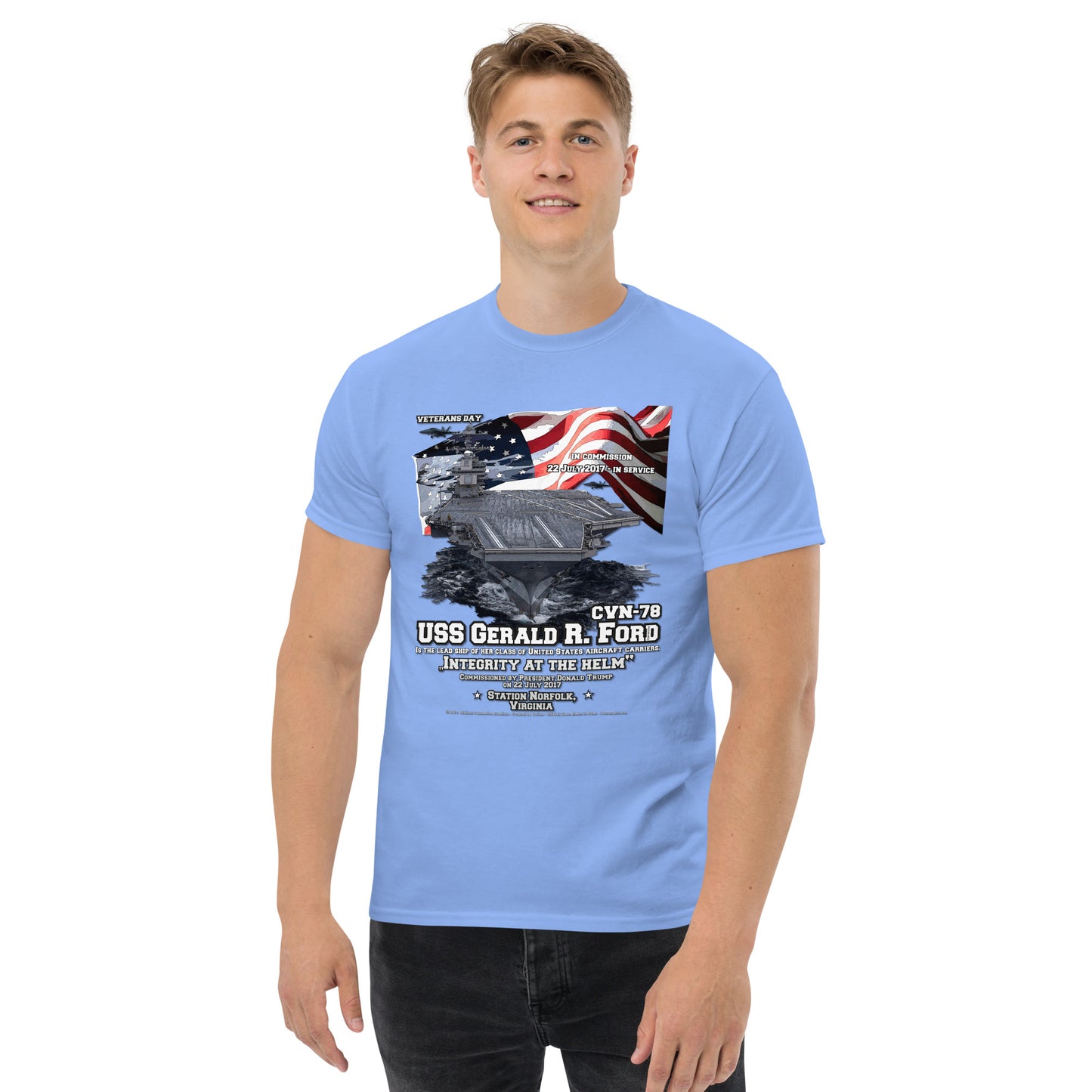 USS GERALD R.FORD CVN-78 Aircraft Carrier t-shirt