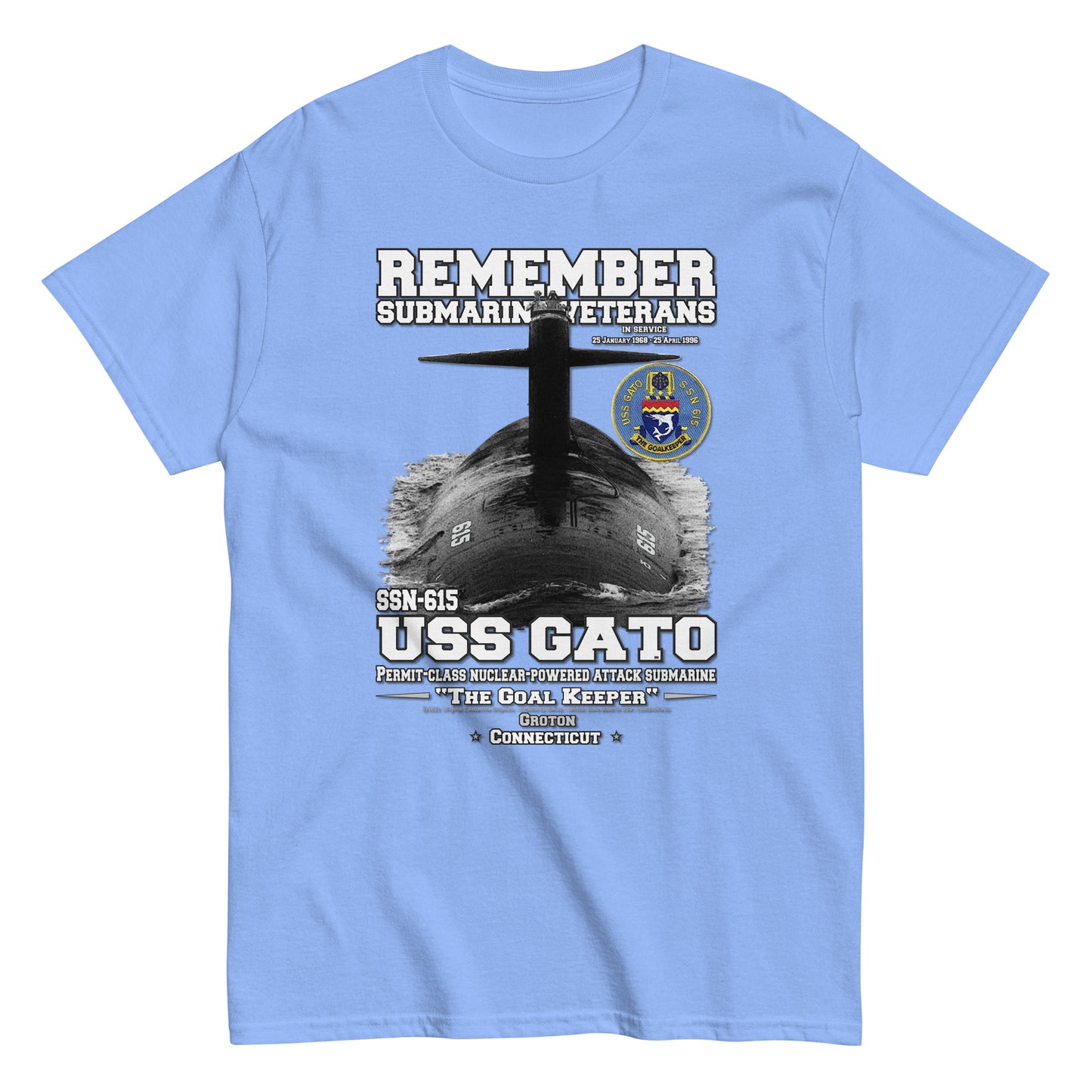 USS GATO tee, USS GATO veterans tee,USS GATO SSN-615 Submarine Veterans Classic Tee, Comancha Tees Store,