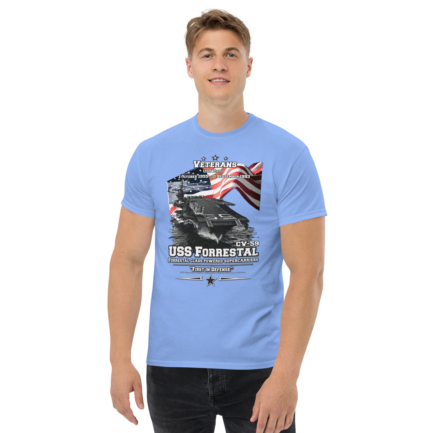 USS FORRESTAL CV-59 Aircraft Carrier t-shirt