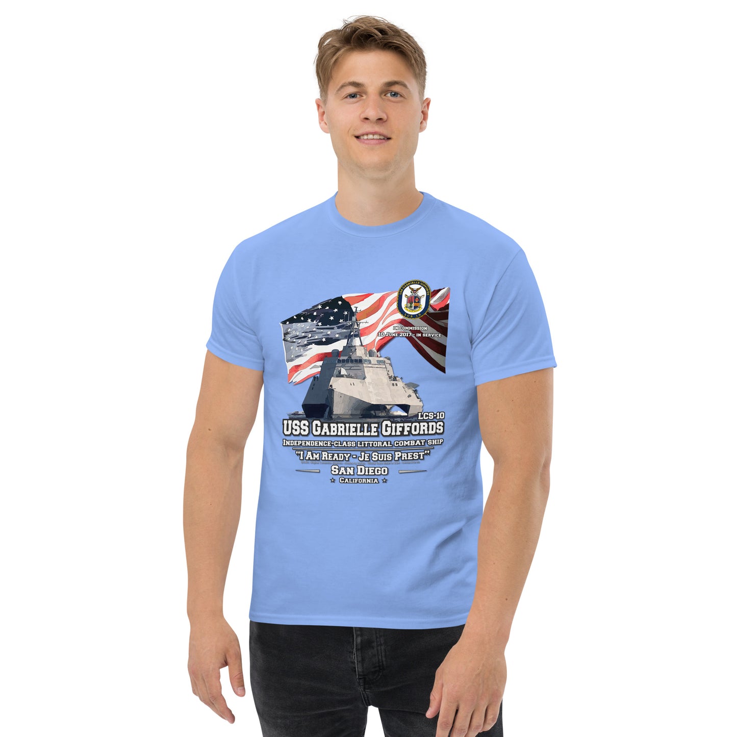 USS GABRIELLE GIFFORDS LCS-10 Littoral Combat Ship t-shirt