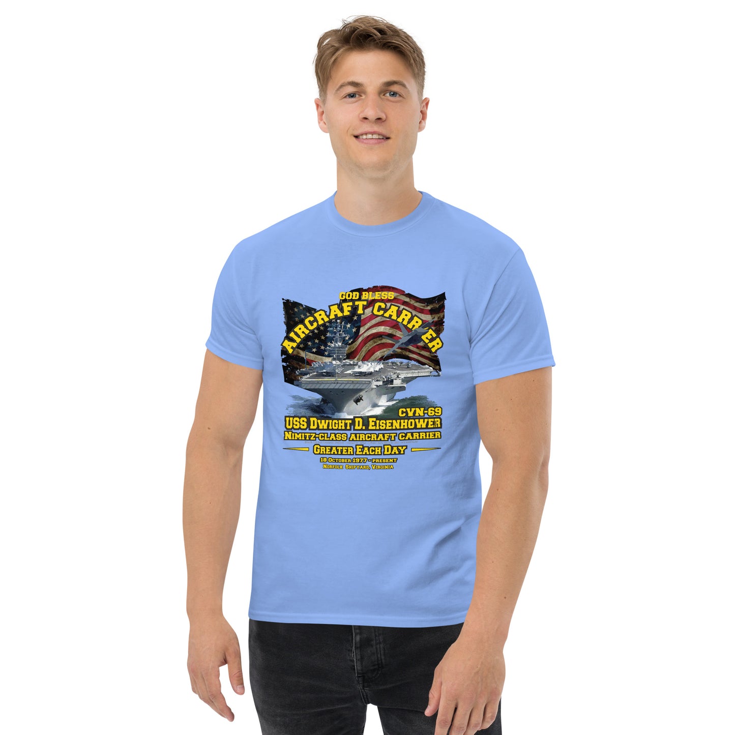 USS DWIGHT EISENHOWER CVN-69 Aircraft Carrier Tee