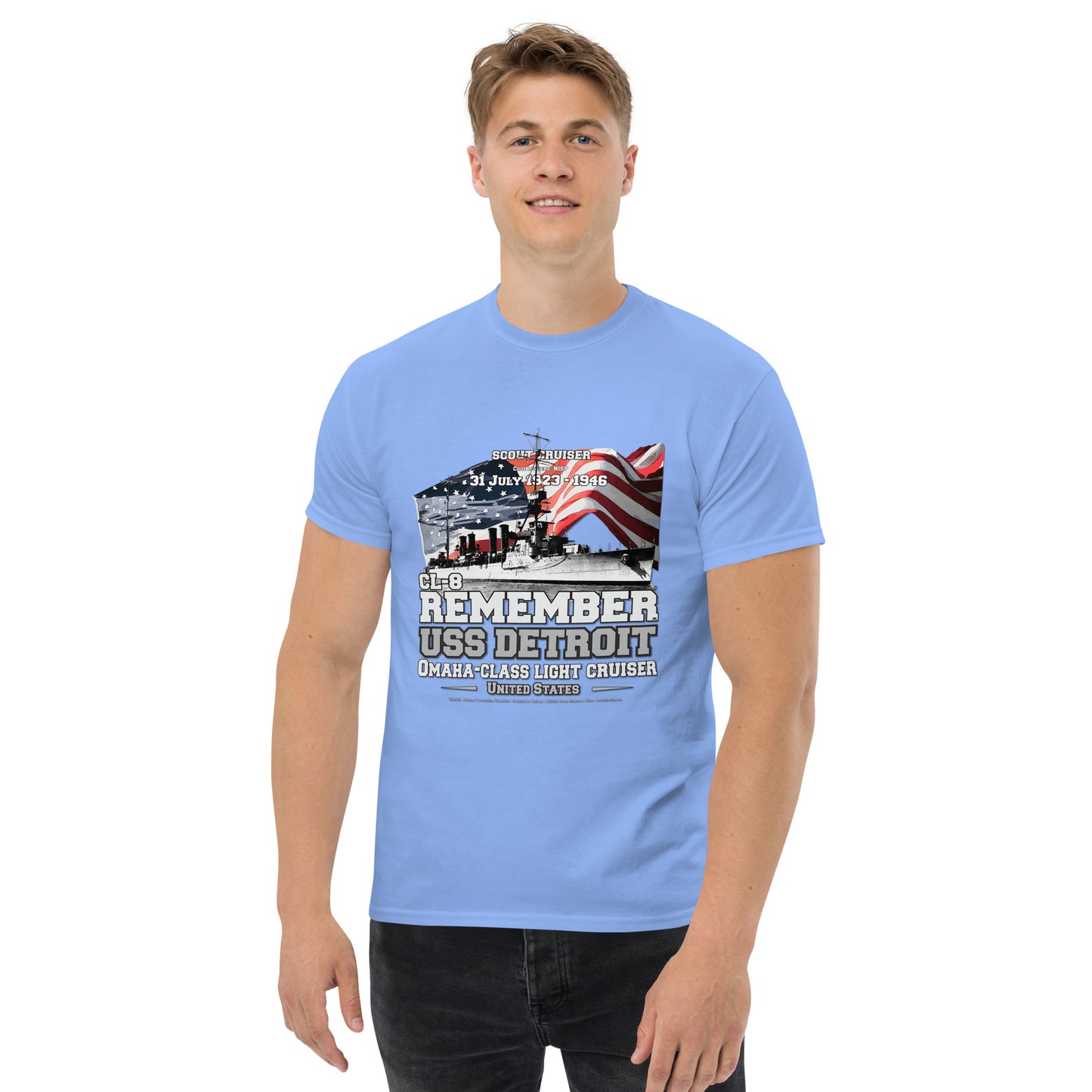 USS DETROIT CL-8 tee, Light Cruiser Veterans Tee, Comancha Tees,