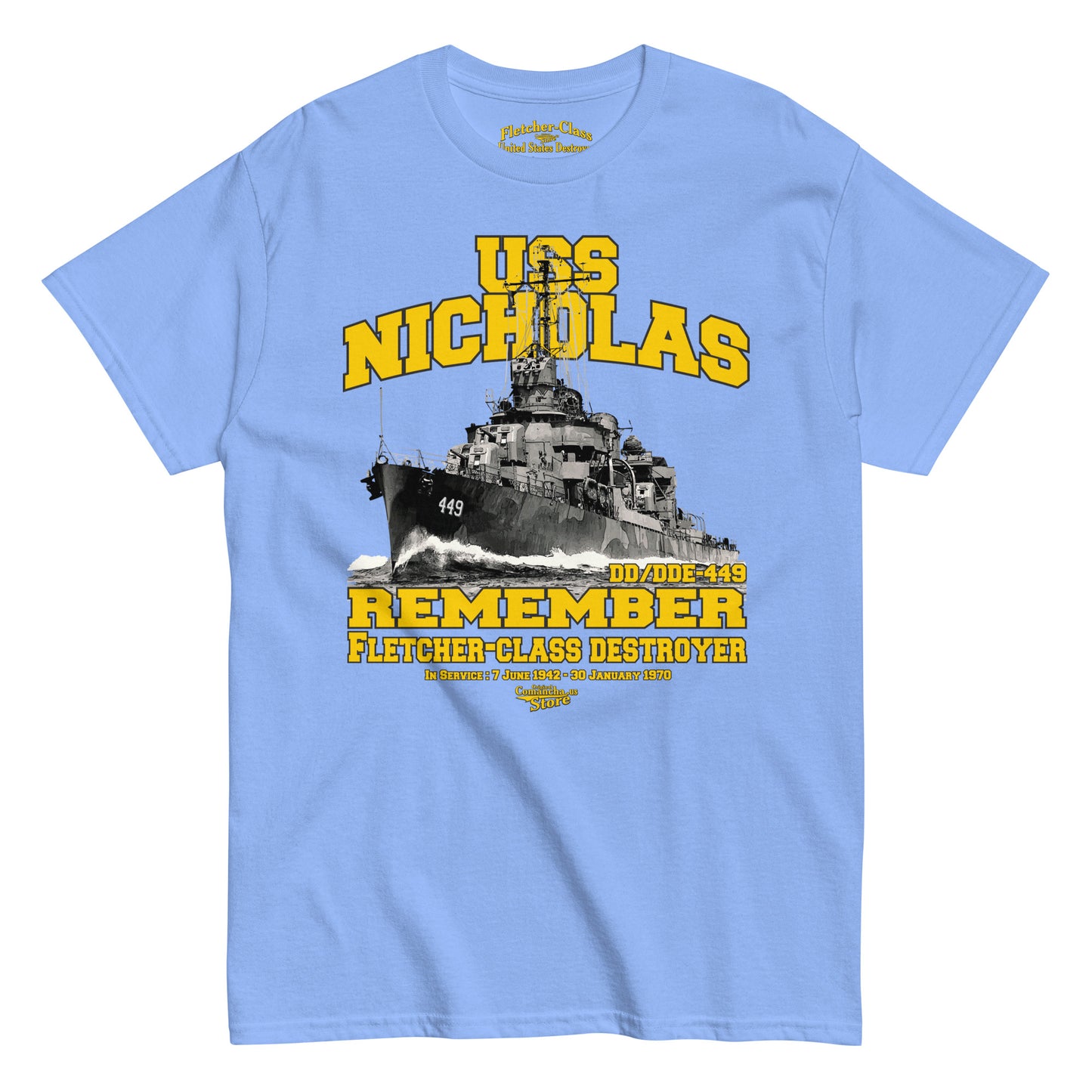 USS Nicholas DD/DDE-449 t-shirt