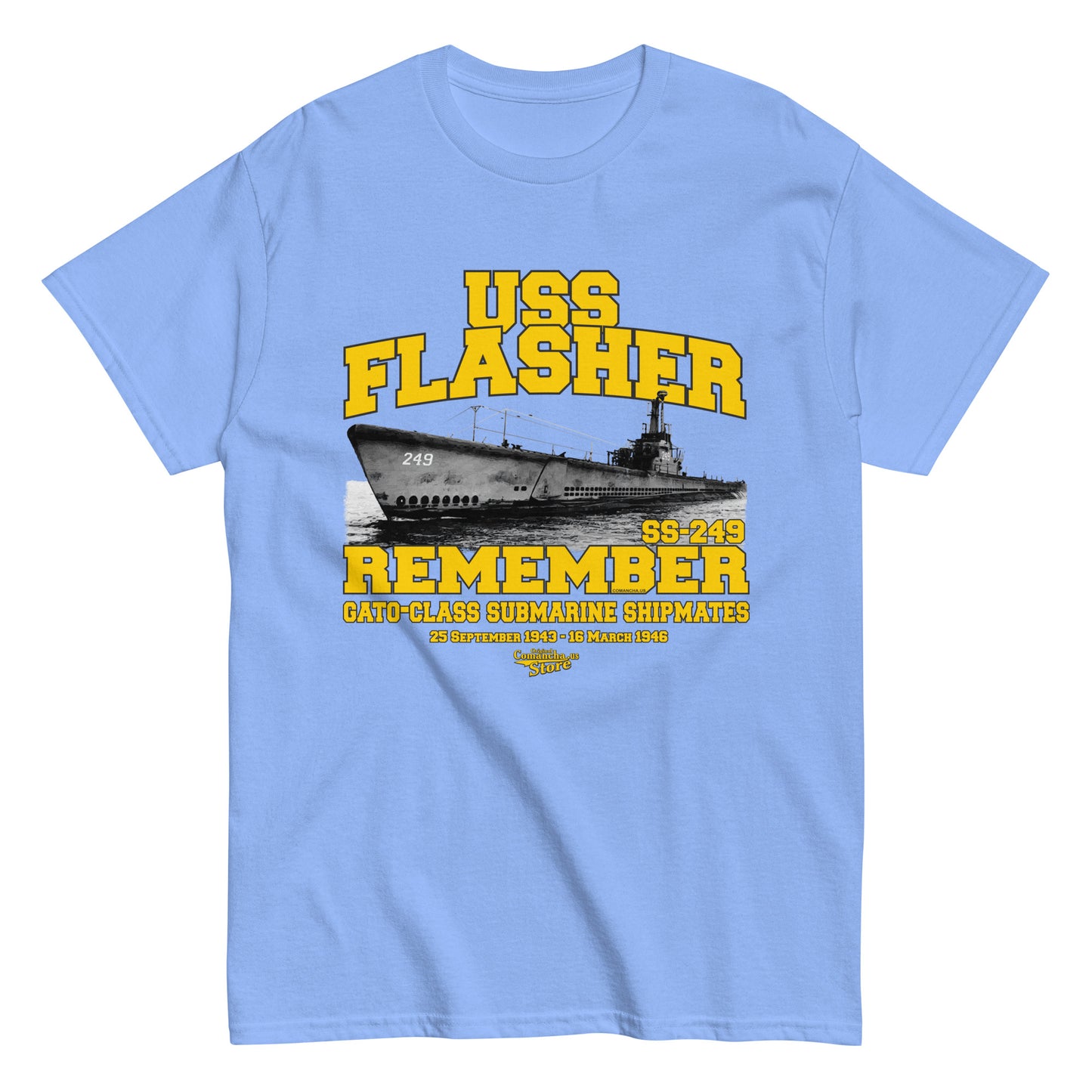 USS Flasher SS-249 Submarine t-shirt