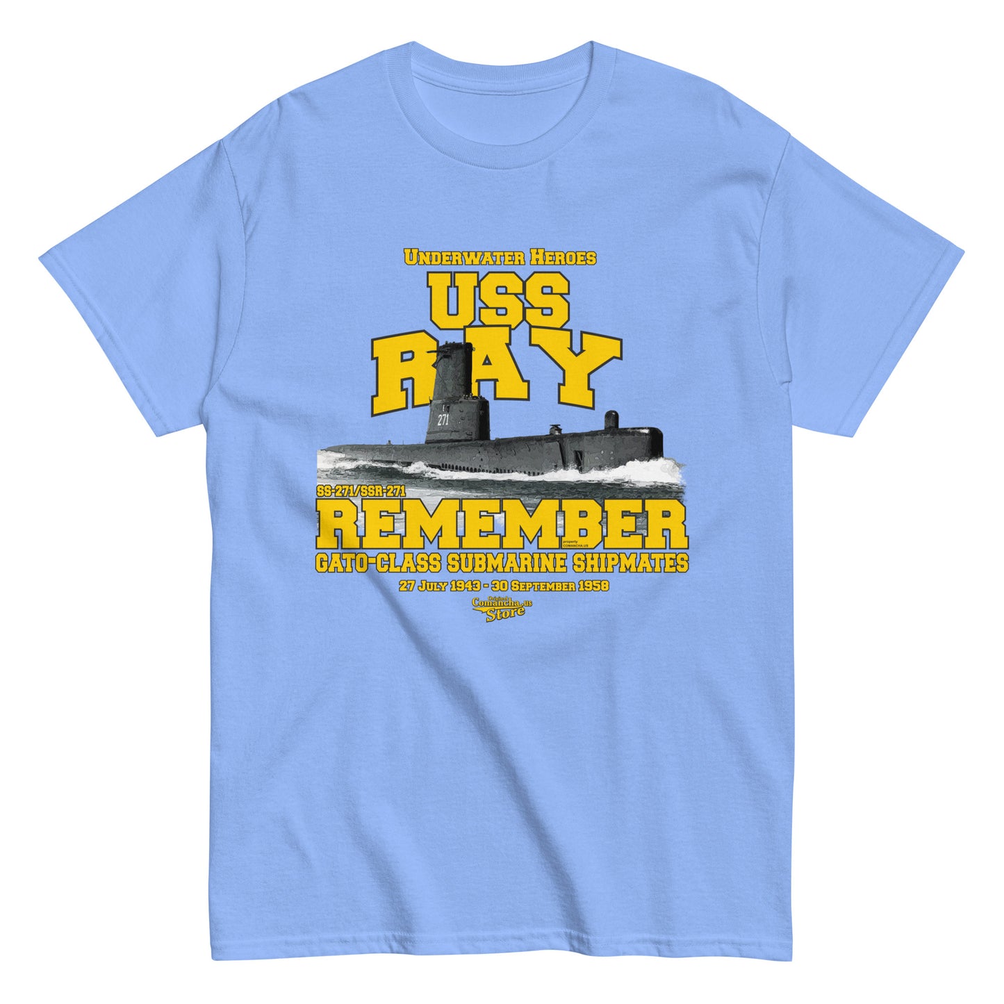USS Ray SS/SSR-271 Submarine t-shirt