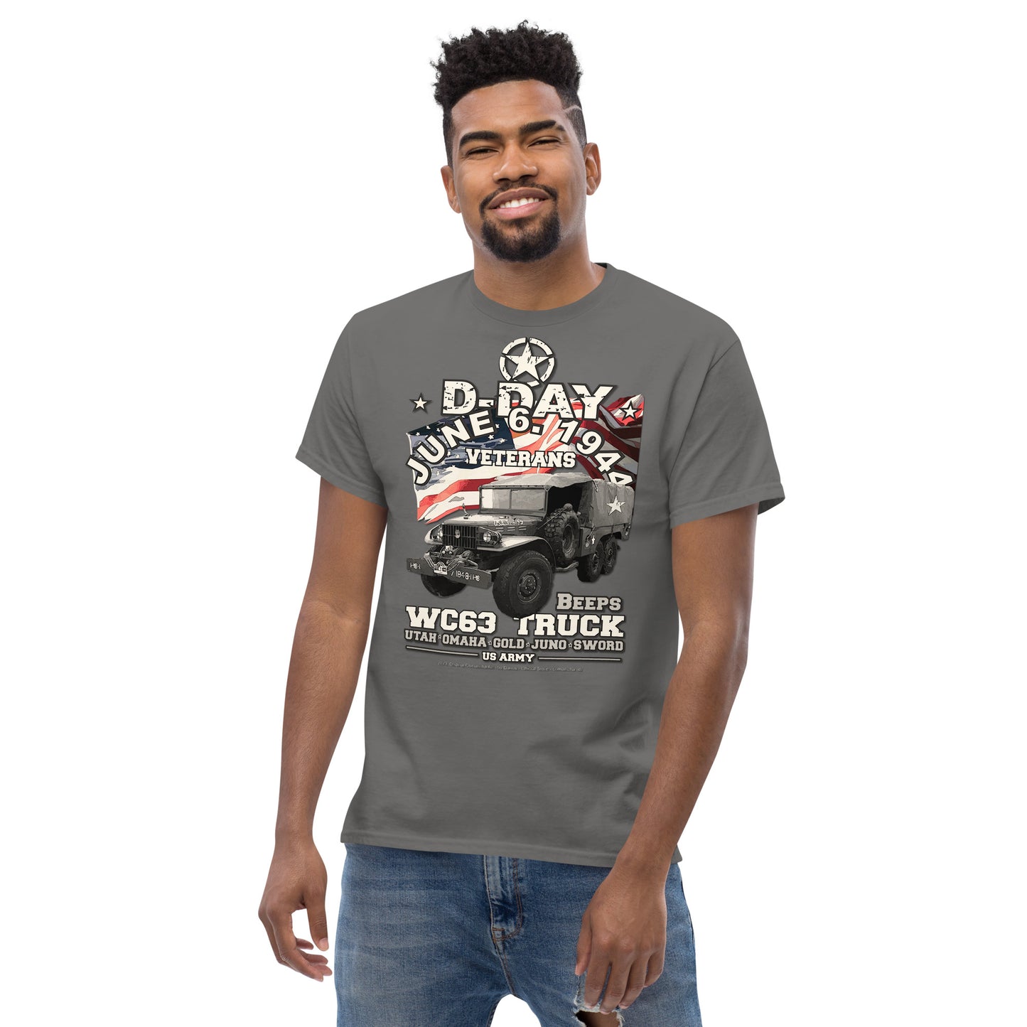 D-DAY WC63 Beeps Truck Veterans t-shirt