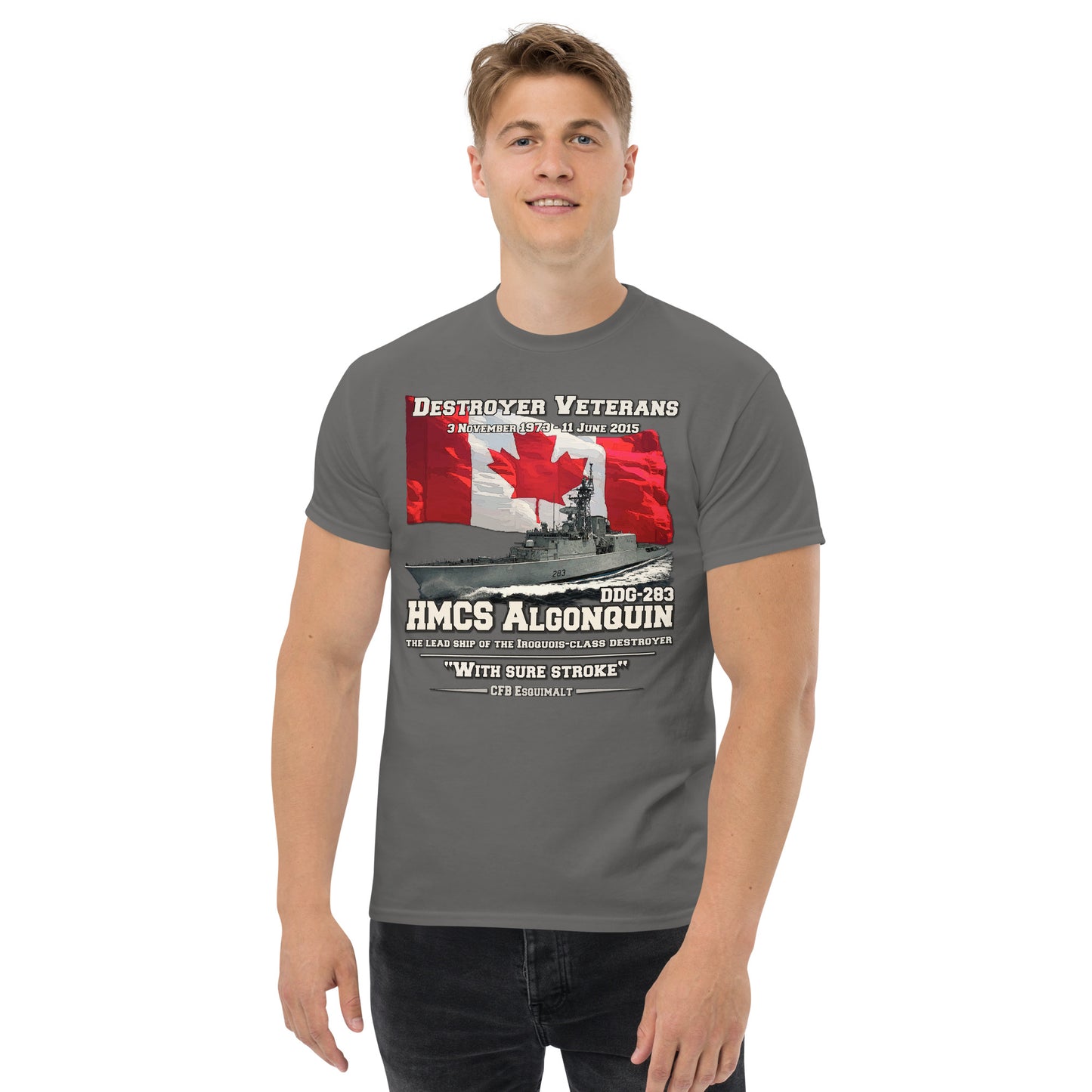 HMCS Algonquin DDG-283 Tee, Canadian Destroyer Veterans tee, Comancha Design,HMCS Algonquin tee, Destroyer Veterans,