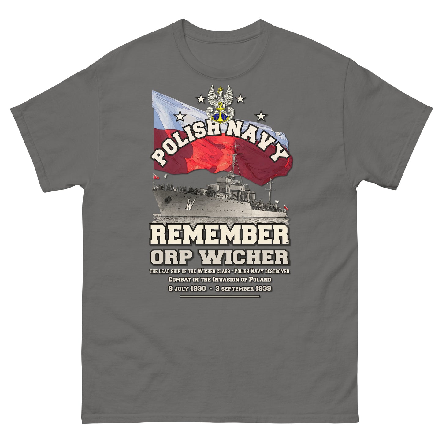 ORP WICHER Polish Navy Destroyer t-shirt