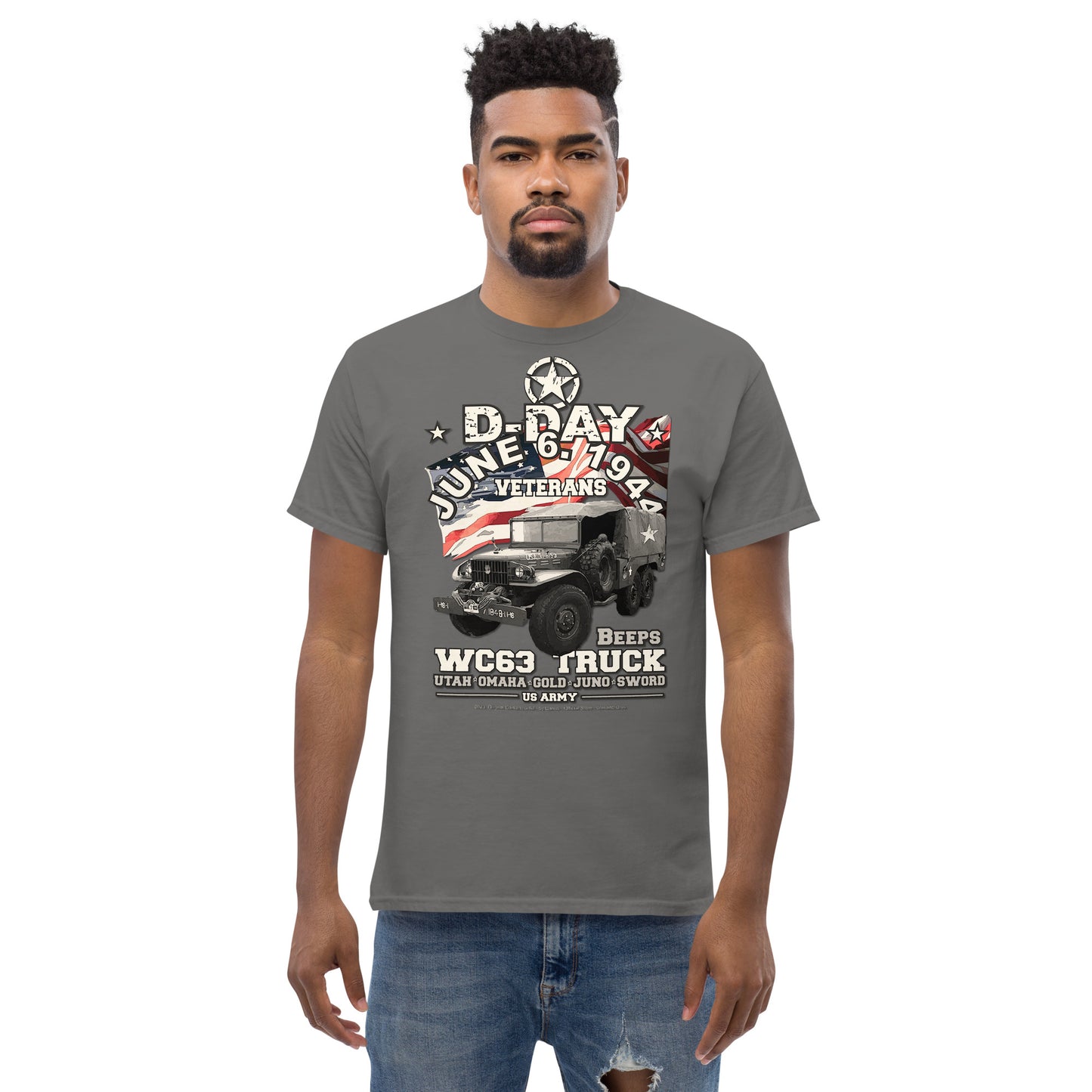D-DAY WC63 Beeps Truck Veterans t-shirt