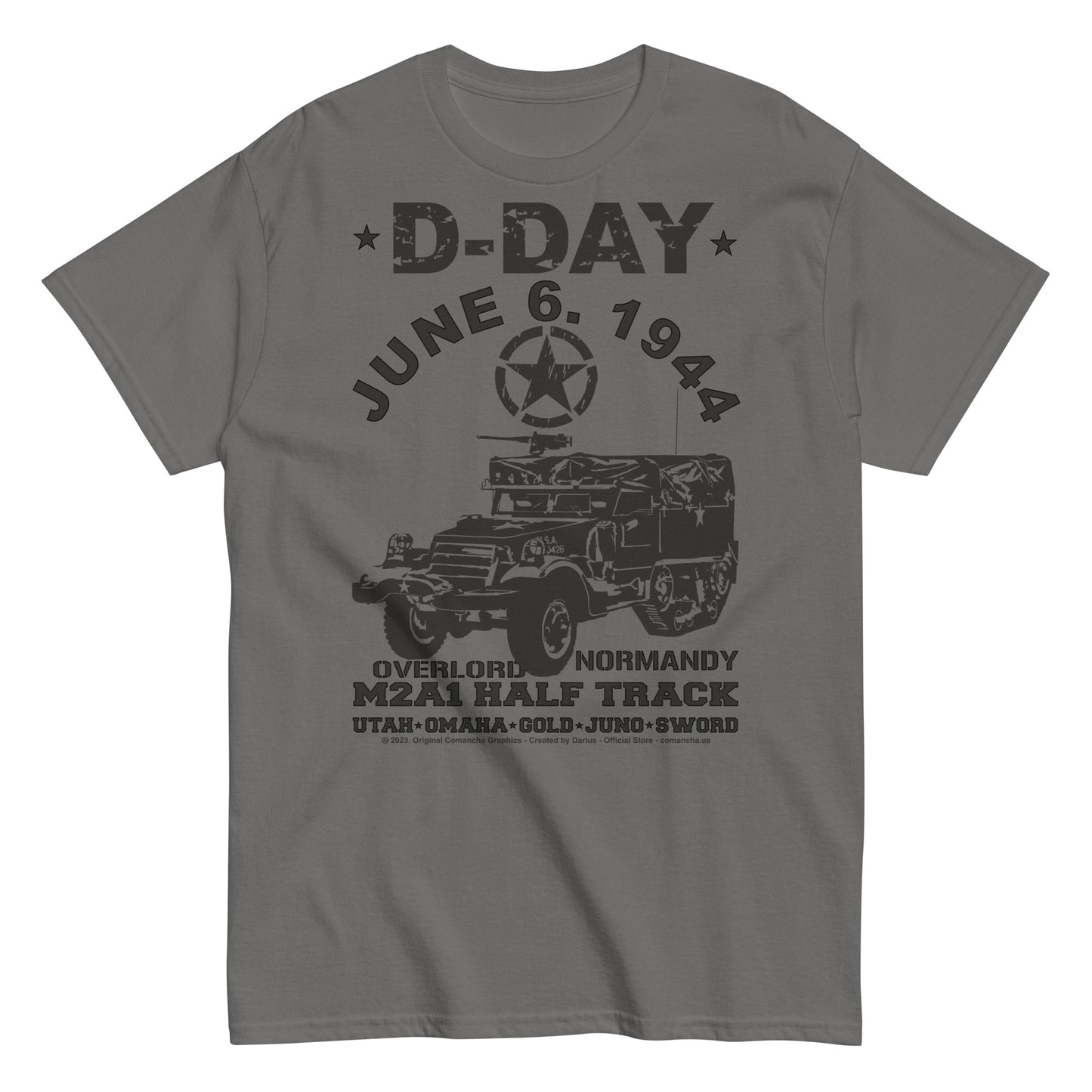 D-Day M2A1 Half Track Veterans t-shirt