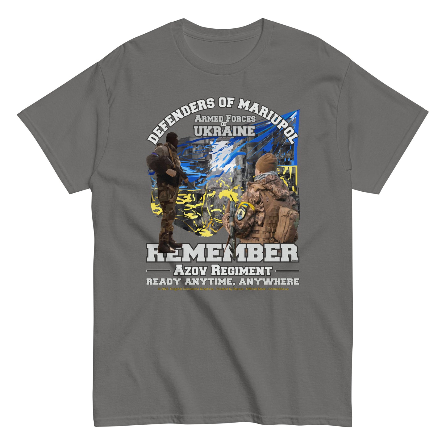 REMEMBER Defenders of Mariupol T-Shirt, Save Ukraine,Comancha T-shirts,