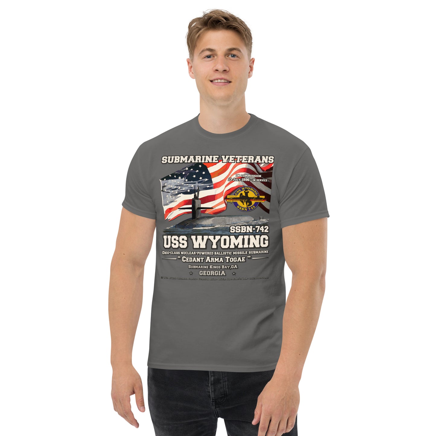 USS WYOMING SSBN-742 Submarine T-shirt