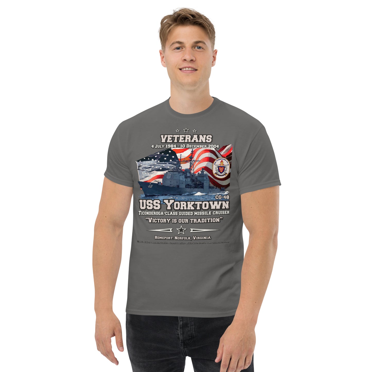 USS YORKTOWN CG-48 Missile Cruiser T-shirt,
