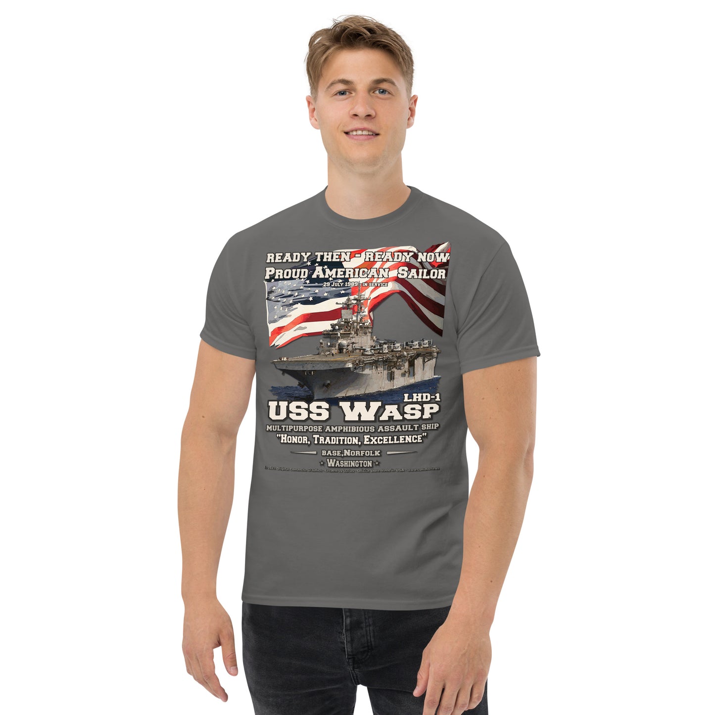 USS Wasp LHD-1 Amphibious Assault Ship t-shirt