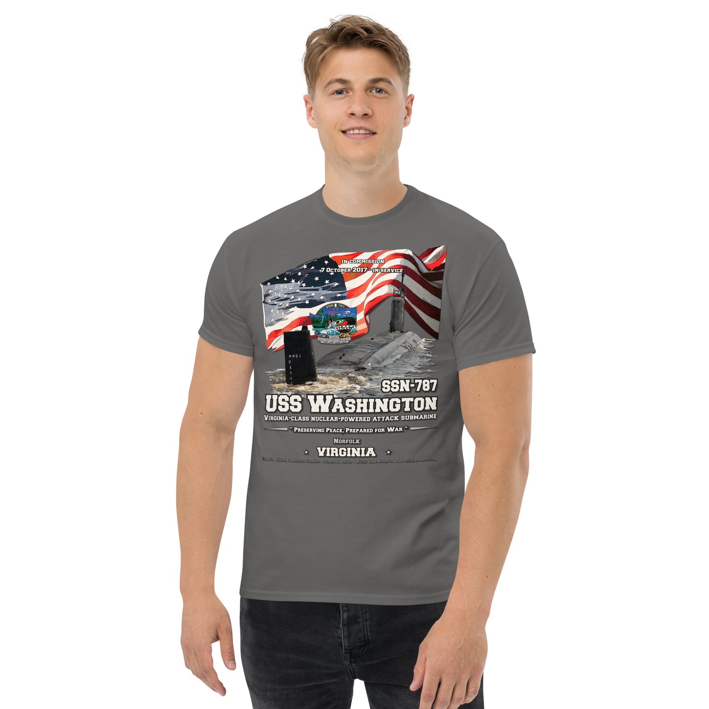 USS WASHINGTON SSN-787 Submarine T-shirt
