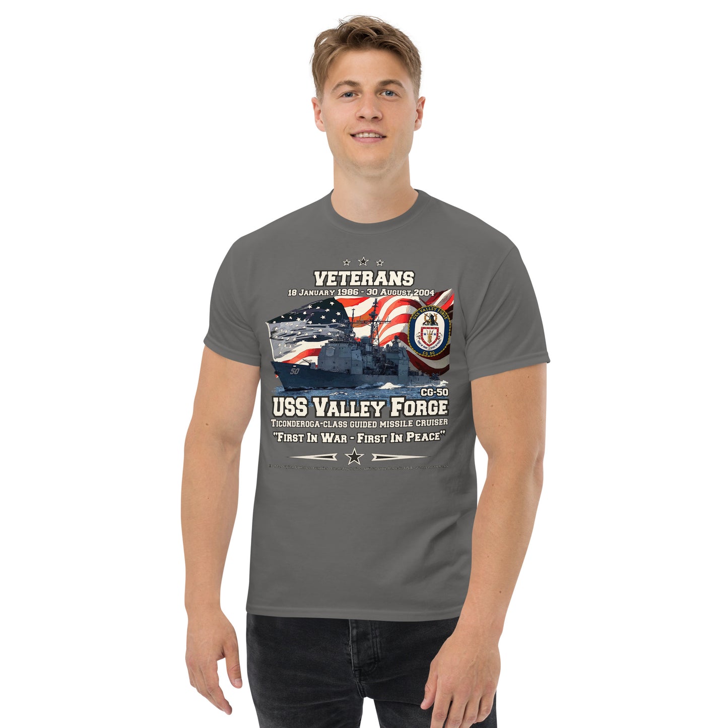 USS VALLEY FORGE CG-50 Guided Missle Cruiser T-shirt