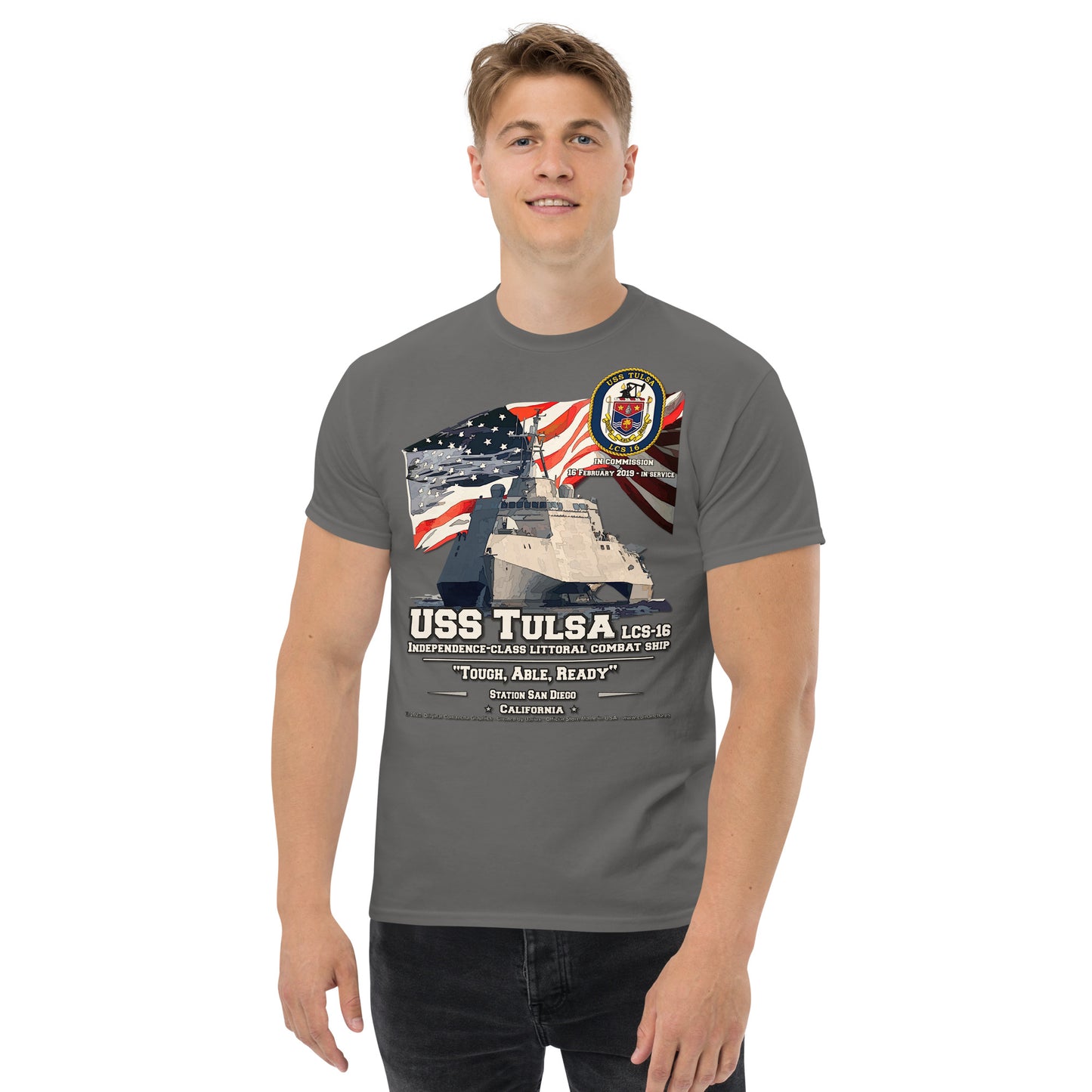 USS TULSA LCS-16 Littoral Combat Ship t-shirt