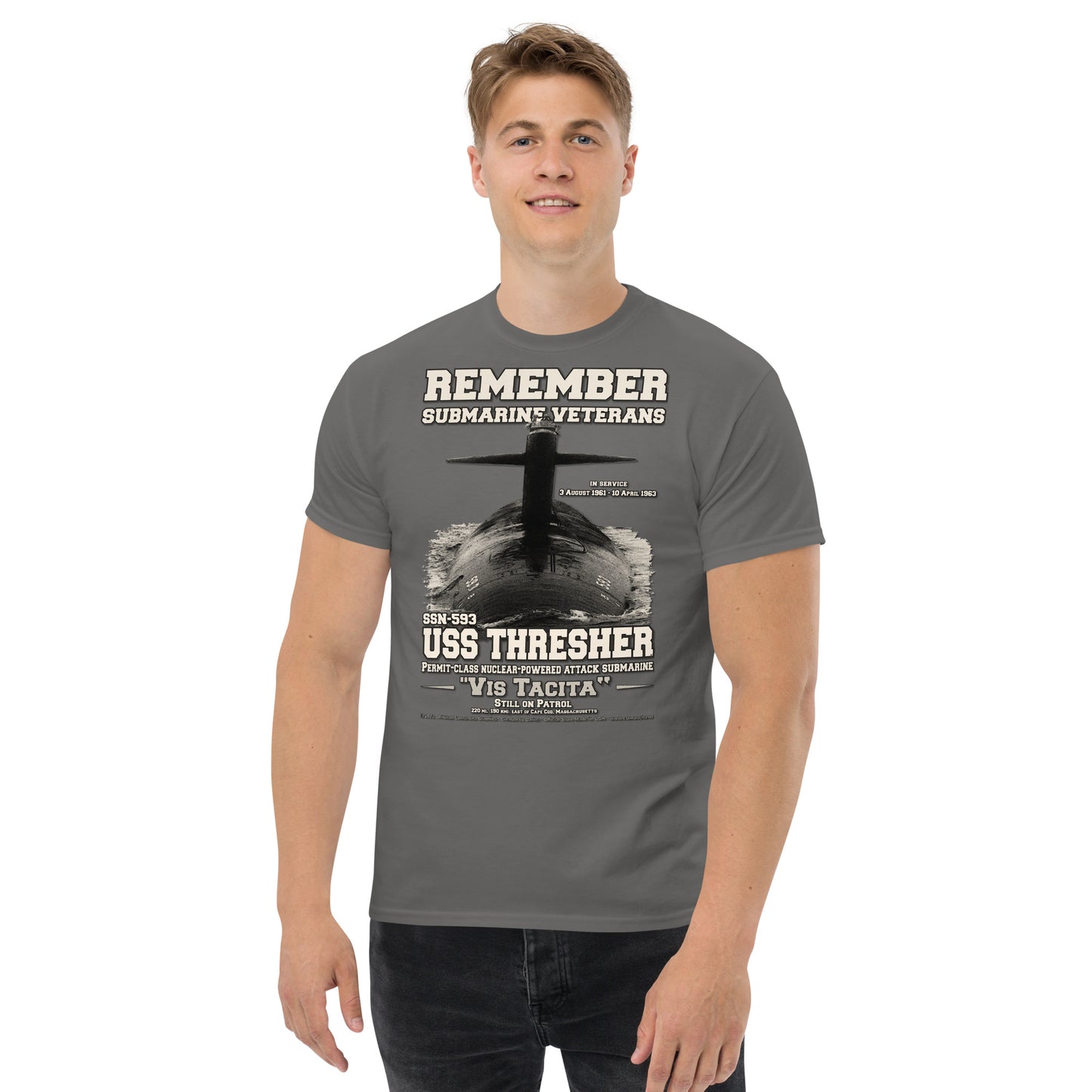 USS THRESHER SSN-593 Submarine t-shirt