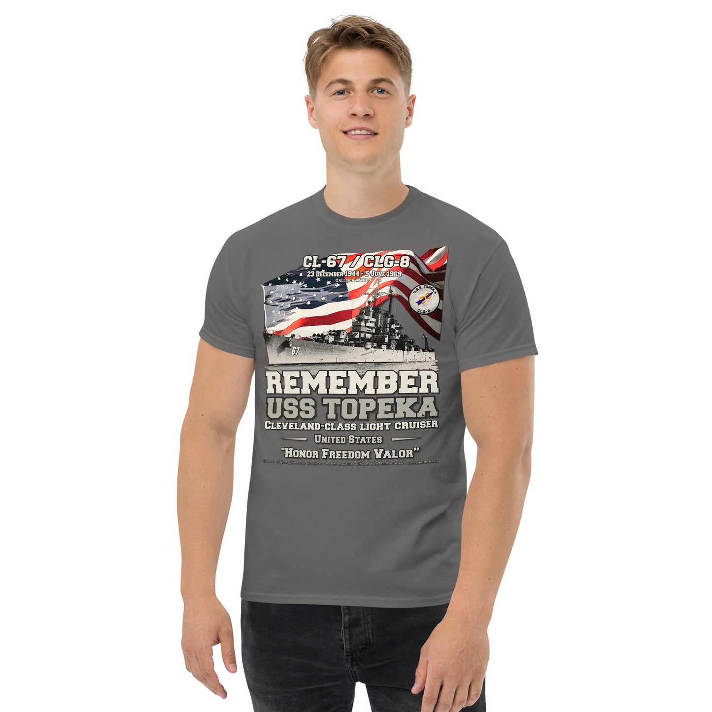 USS TOPEKA CL-67 Light Cruiser t-shirt