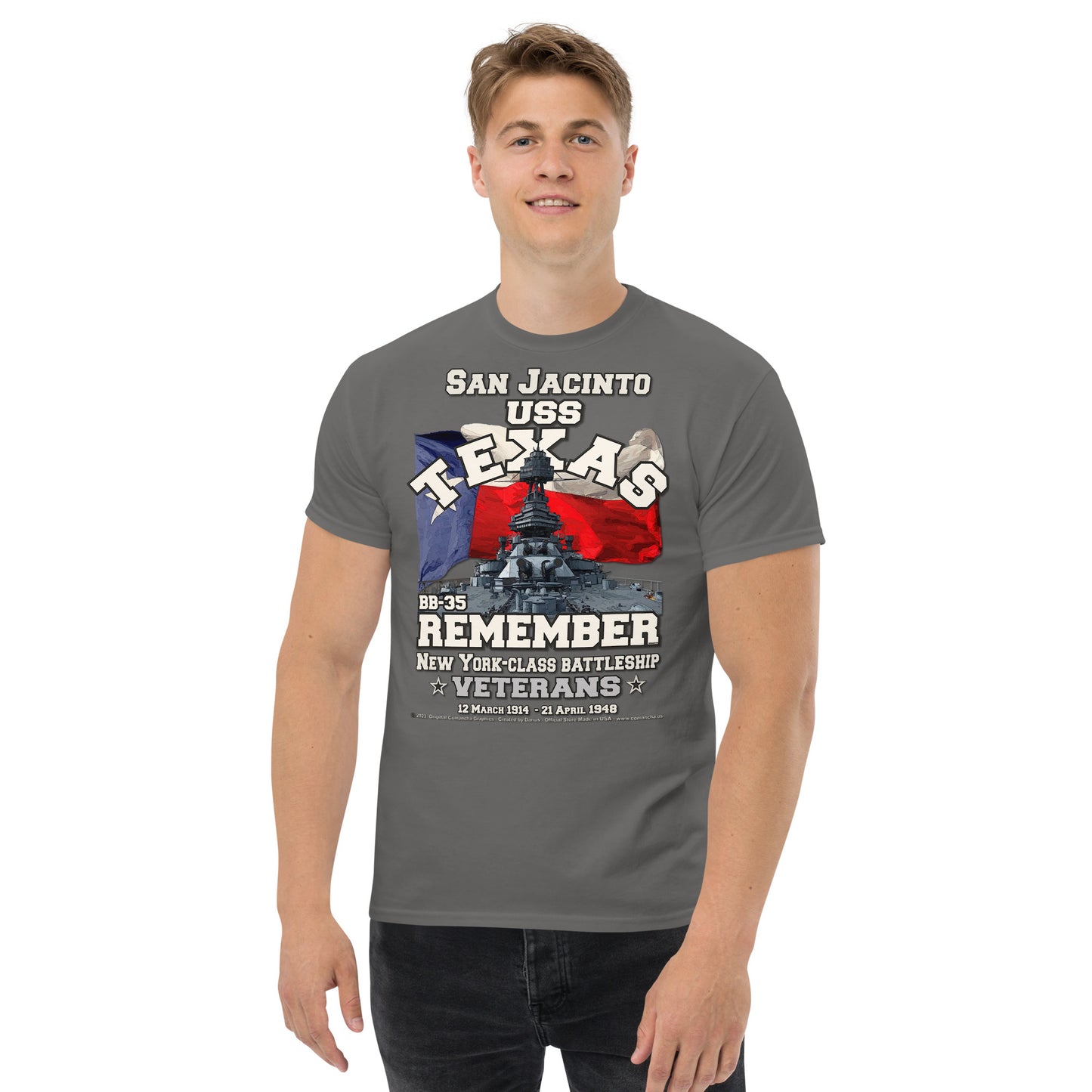 USS TEXAS BB-35 Battleship Veterans t-shirt