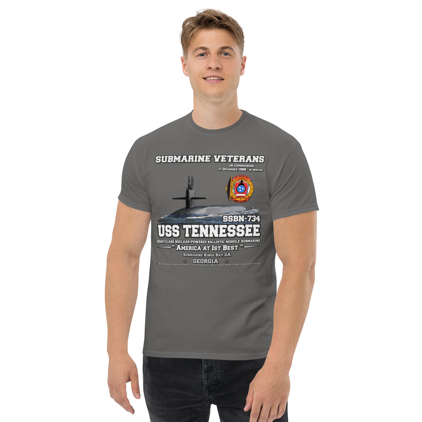 USS TENNESSEE SSN-734 Submarine t-shirt