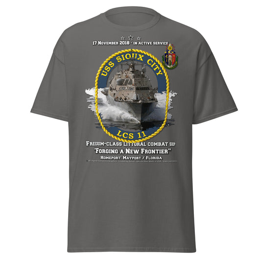 USS SIOUX CITY LCS-11 Littoral Combat Ship Veterans t-shirt, Comancha Navy Design,