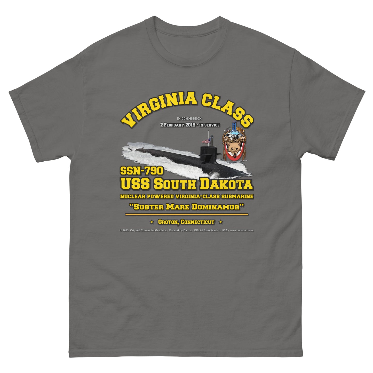 USS SOUTH DAKOTA SSN-790 Submarine Shipmates T-shirt