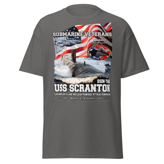 USS SCRANTON SSN-756 Submarine Veterans T-shirt, Comancha Navy T-shirts,