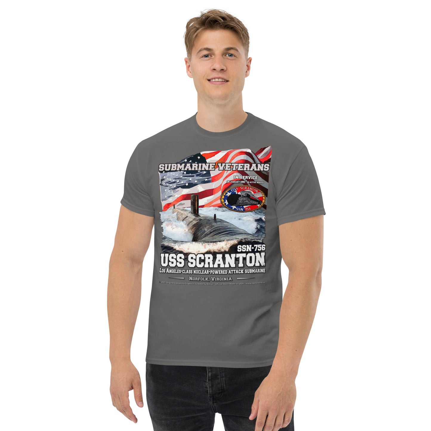 USS SCRANTON SSN-756 Submarine t-shirt