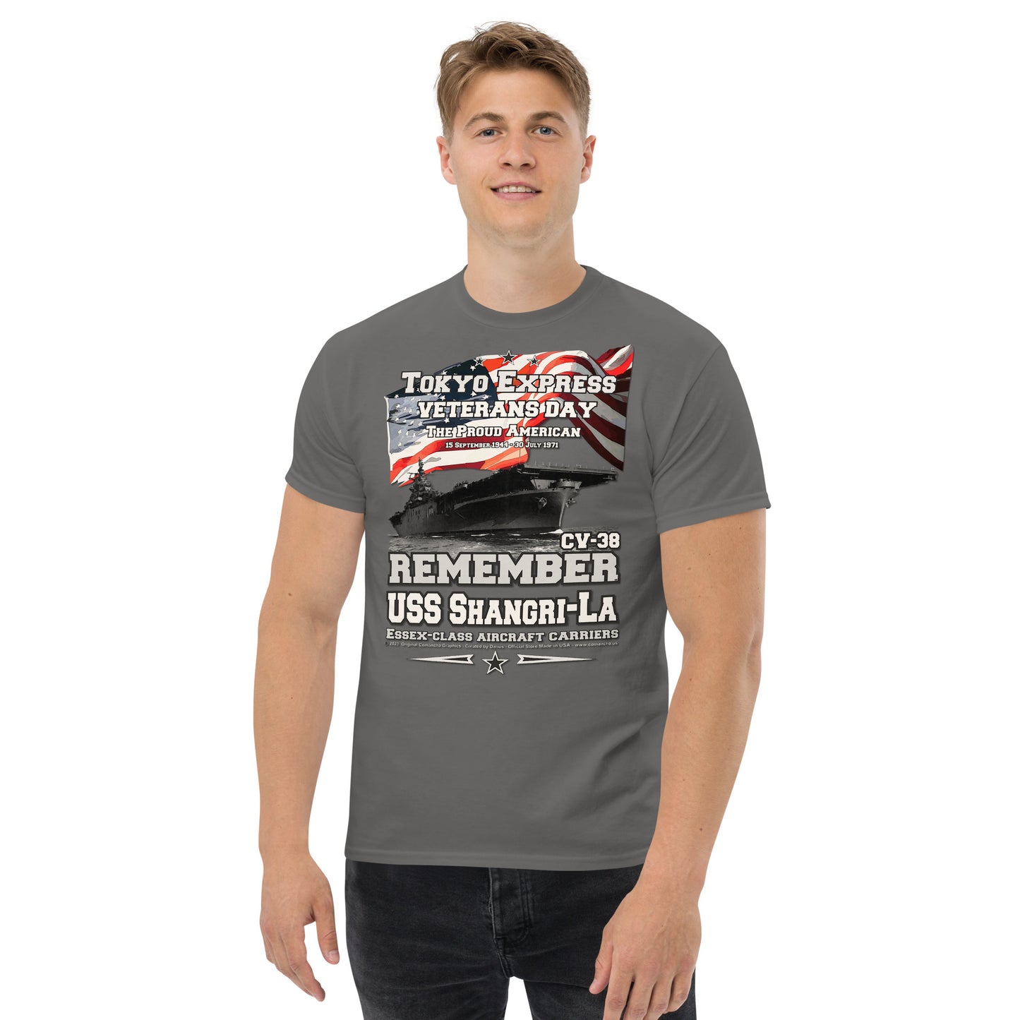 USS SHANGRI-LA CV-38 Aircraft Carrier Shipmates T-shirt