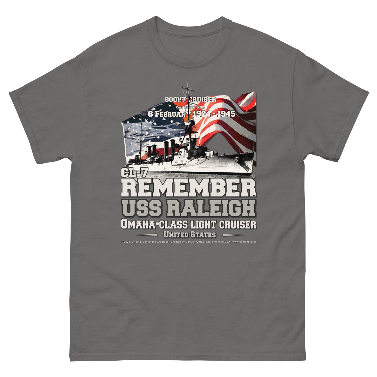 USS RALEIGH CL-7 Light Cruiser Veterans T-Shirt