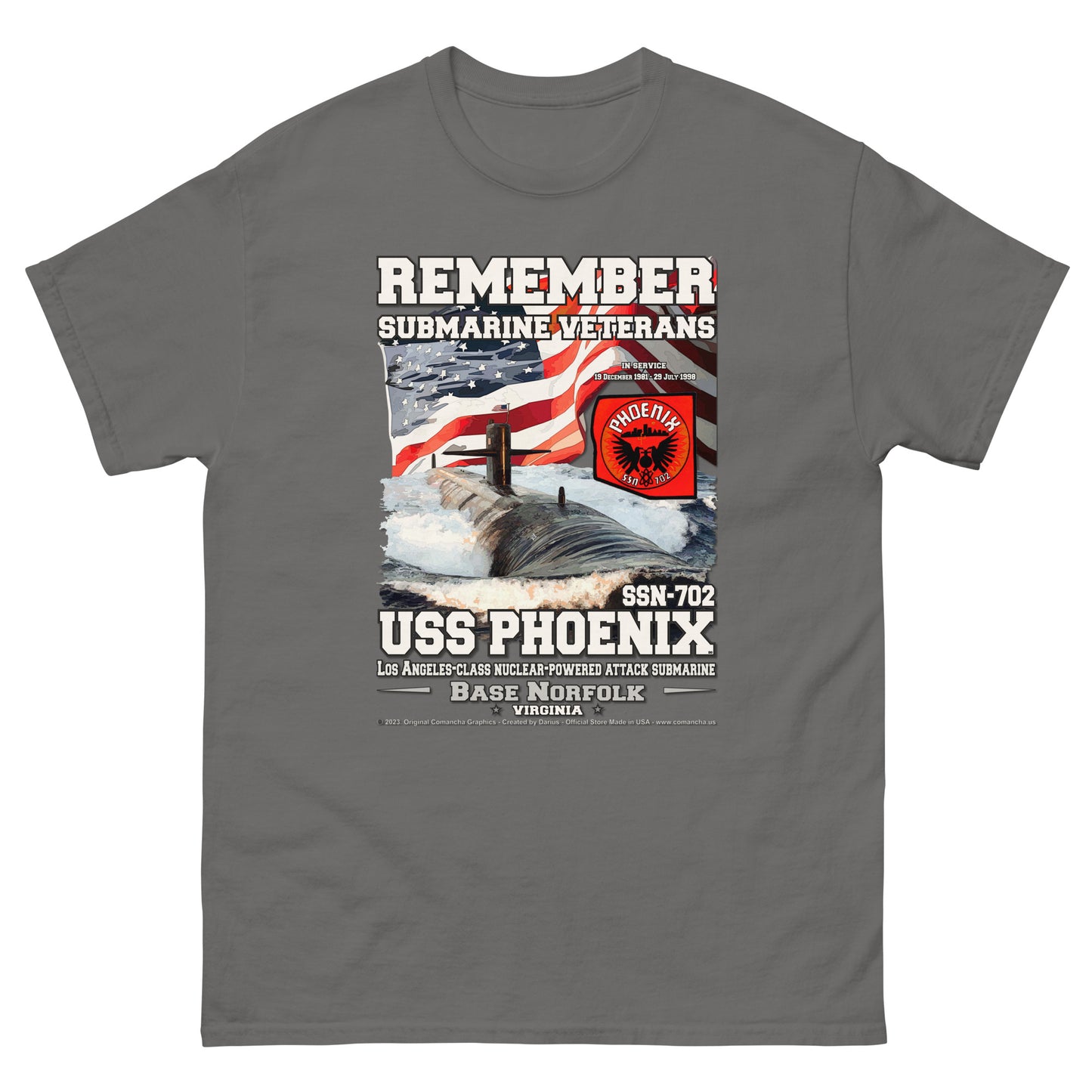 USS PHOENIX SSN-702 Submarine T-Shirt
