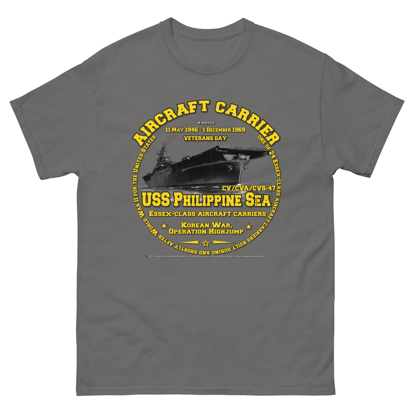 USS PHILIPPINE SEA CV-47 Aircraft Carrier T-Shirt