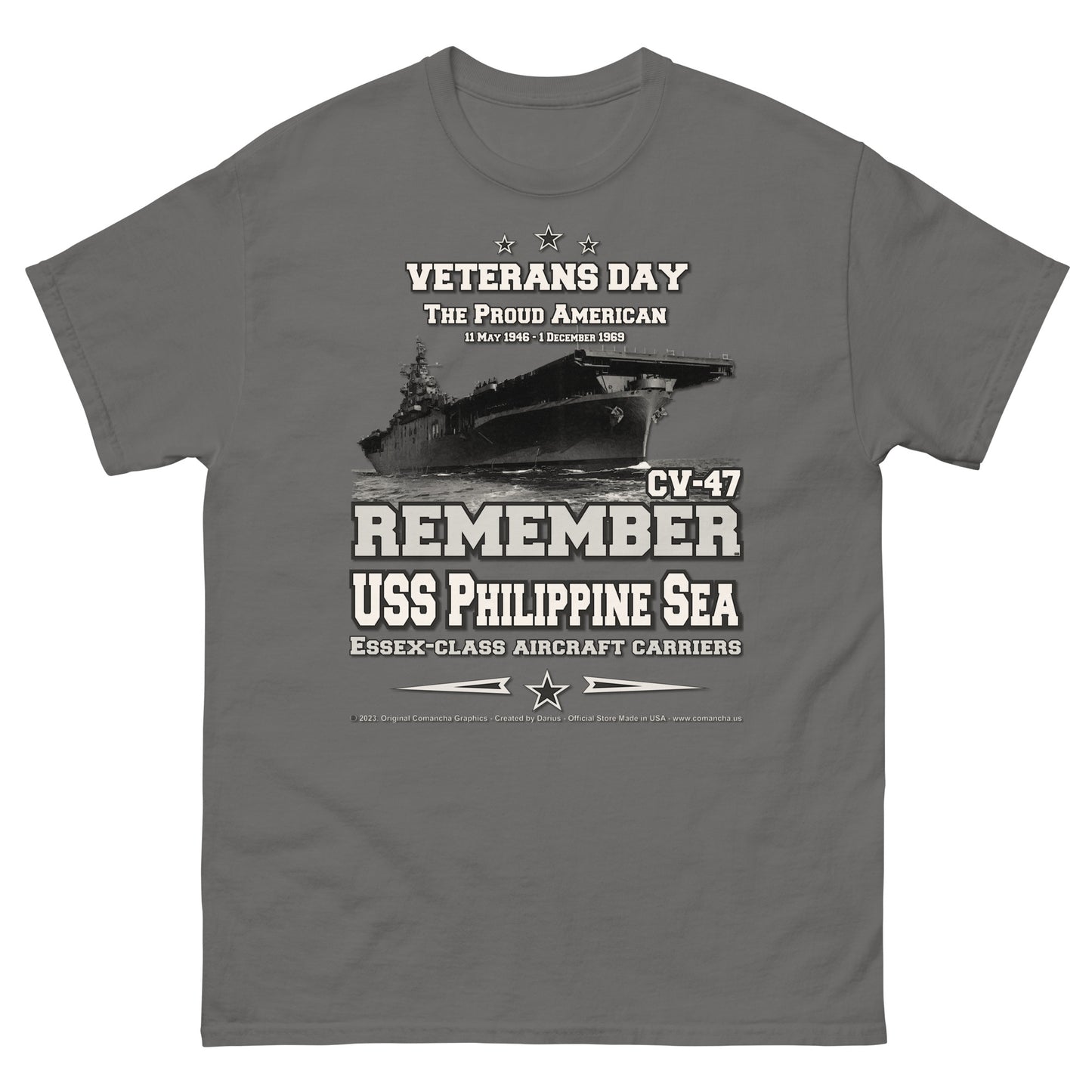 USS PHILIPPINE SEA CV-47 Aircraft Carrier T-Shirt