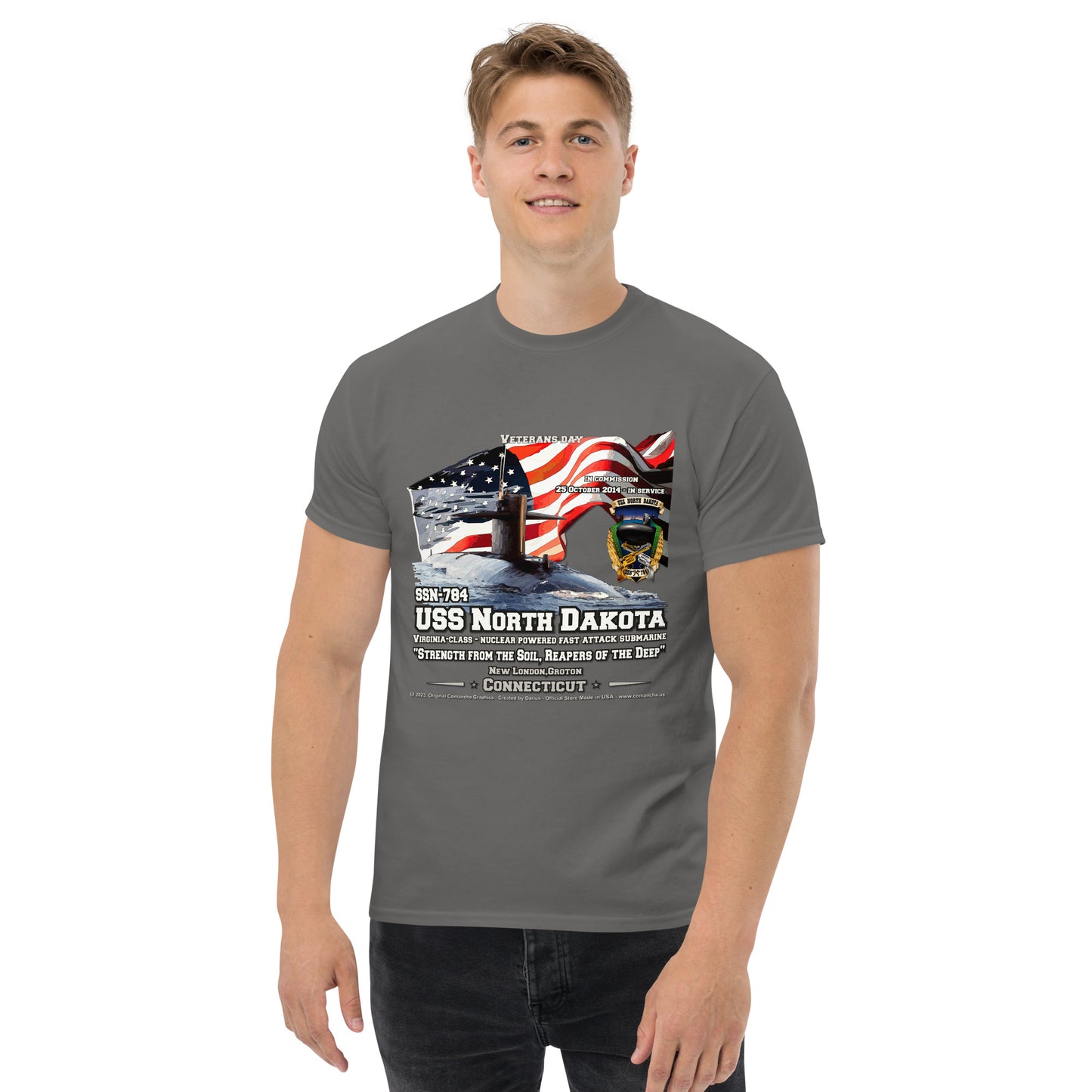USS NORTH DAKOTA SSN-784 Submarine T-shirt