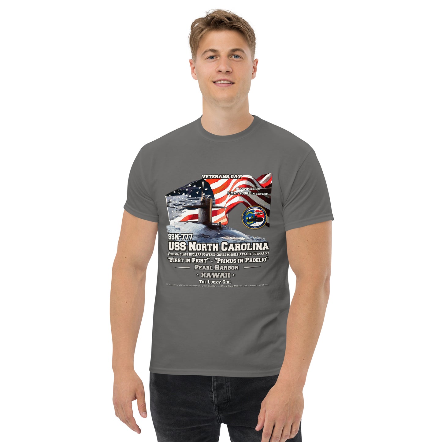 USS NORTH CAROLINA SSN-777 Submarine T-shirt