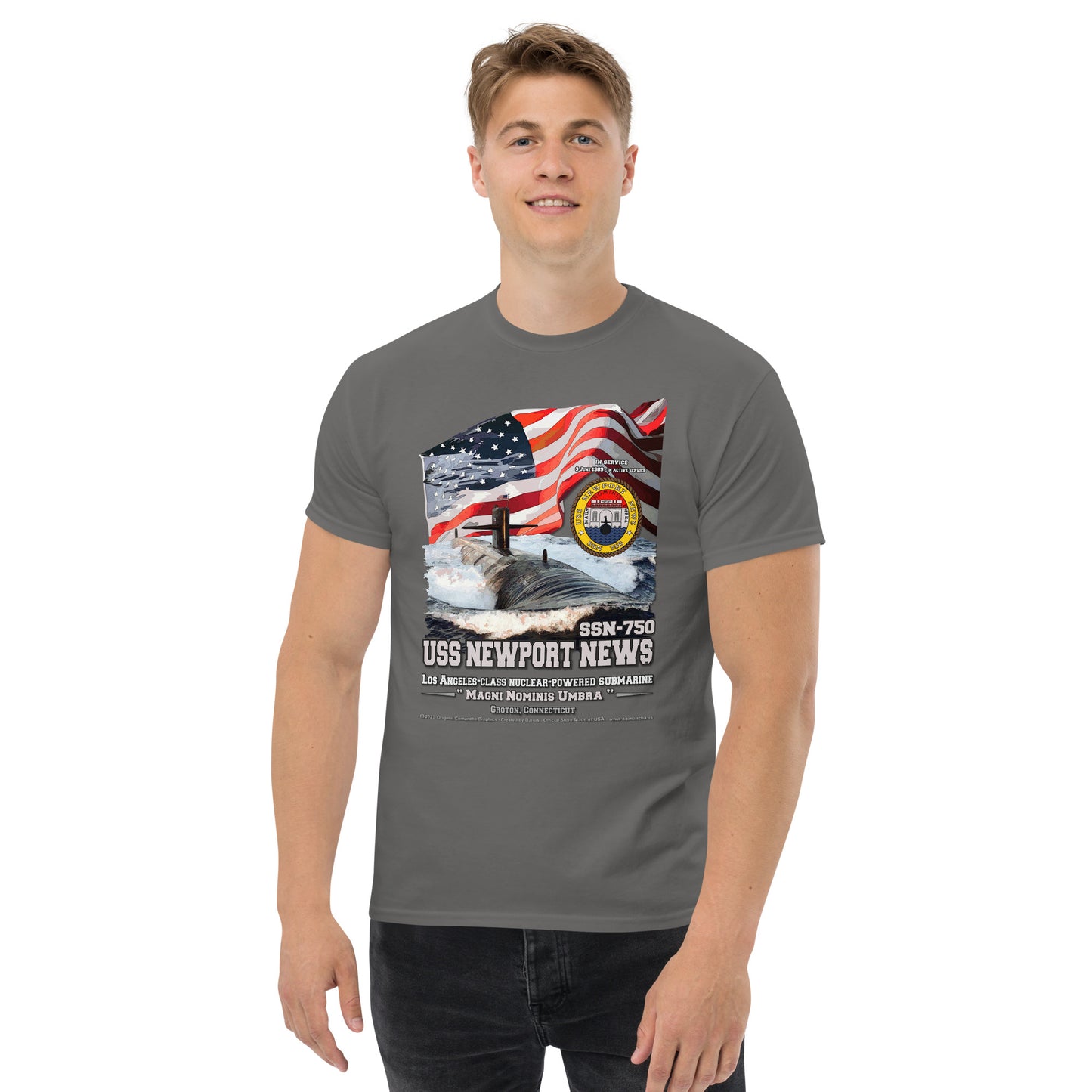 USS NEWPORT NEWS SSN-750 Submarine Veterans Day T-shirt, Comancha,