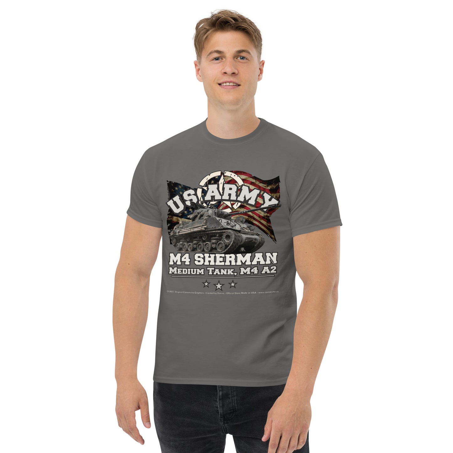 M4 SHERMAN TANK t-shirt, Veterans T-shirt, WW2 Tanks T-shirt, Comancha Military T-shirts,